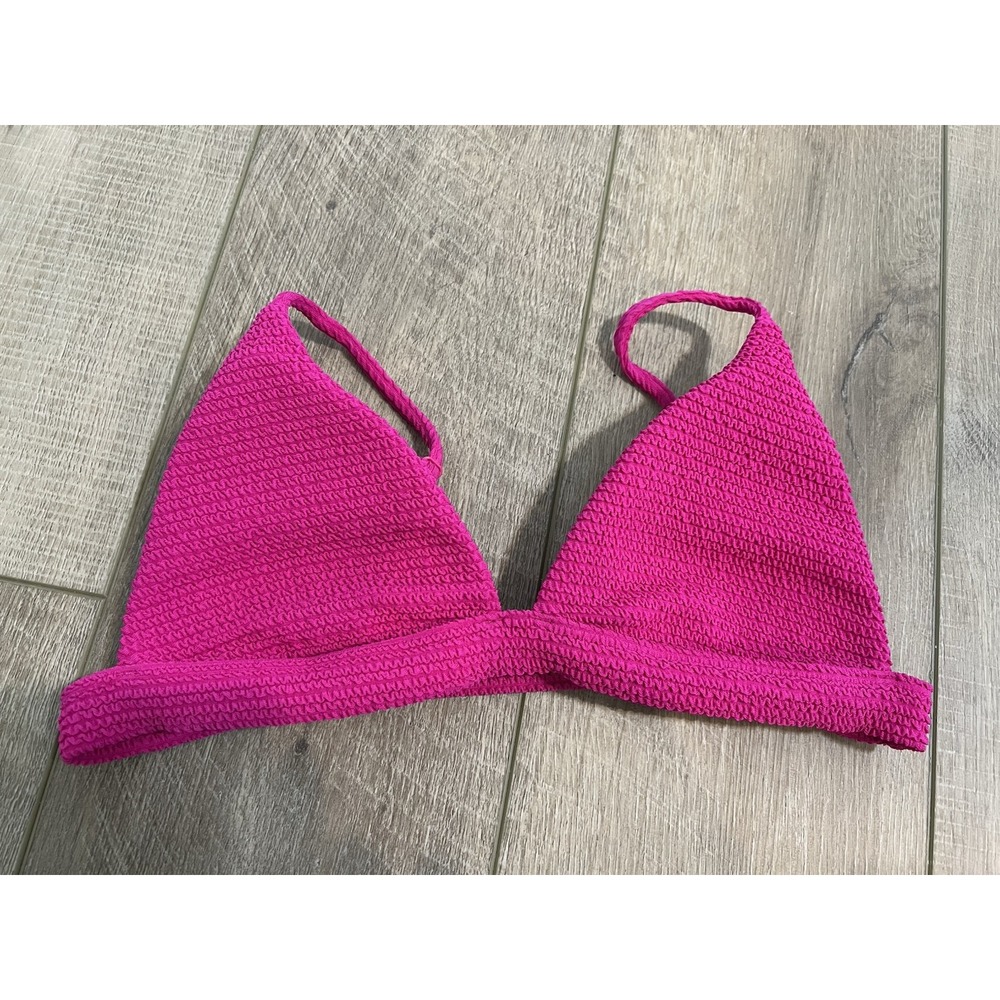 Pacsun triangle bikini top with adjustable straps Pink pullover Medium